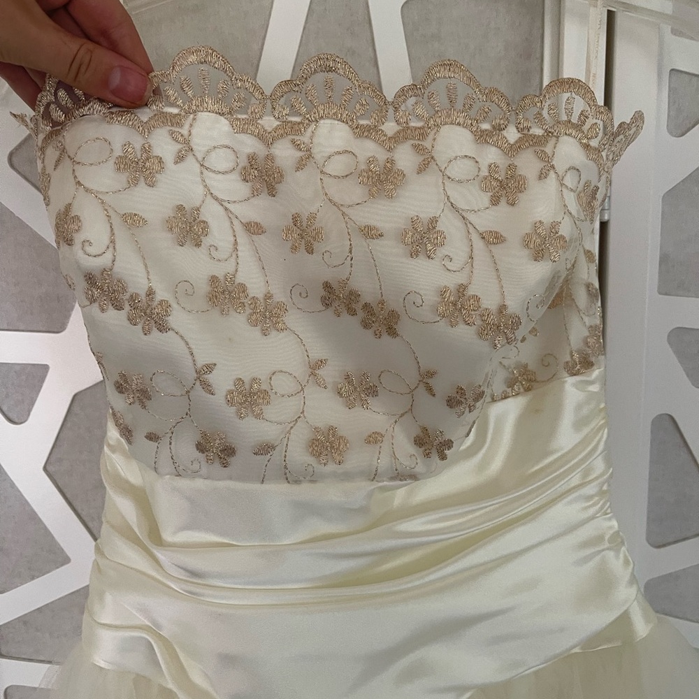 Embroidered Bodice Tool wedding gown, ball gown, formal dress